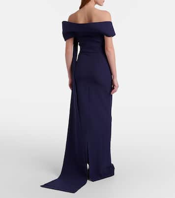 Giorgia off-shoulder crêpe gown | Safiyaa