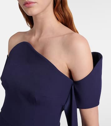 Giorgia off-shoulder crêpe gown | Safiyaa