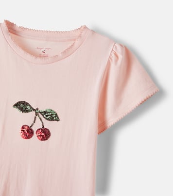 T-shirt Famo in jersey di cotone con paillettes | Konges Sløjd