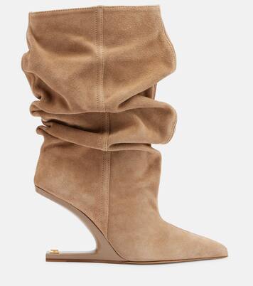 No-Wedge suede ankle boots | Balmain