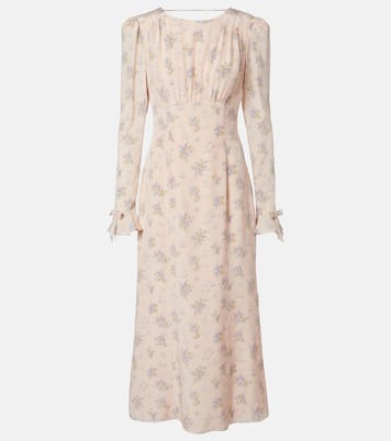 Floral open-back silk midi dress | Alessandra Rich