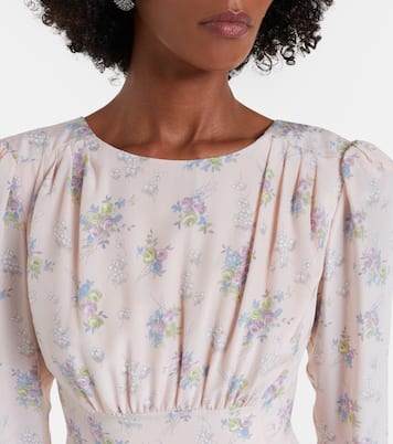 Floral open-back silk midi dress | Alessandra Rich