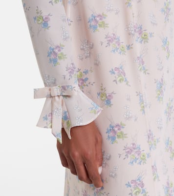 Floral open-back silk midi dress | Alessandra Rich