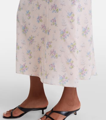 Floral open-back silk midi dress | Alessandra Rich