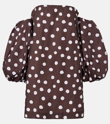 Polka-dot cotton-blend minidress | Adriana Degreas