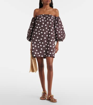 Polka-dot cotton-blend minidress | Adriana Degreas