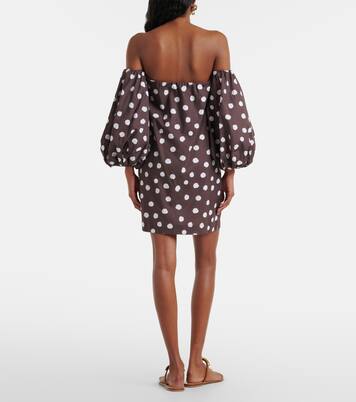 Polka-dot cotton-blend minidress | Adriana Degreas