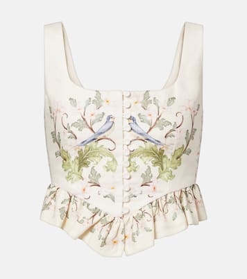 Eslabón printed linen top | Agua by Agua Bendita