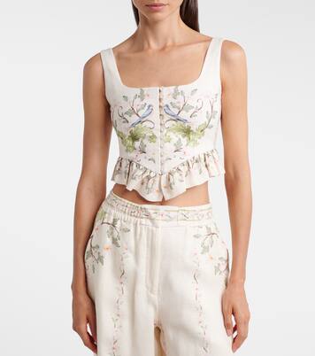 Eslabón printed linen top | Agua by Agua Bendita