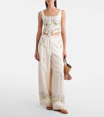 Eslabón printed linen top | Agua by Agua Bendita