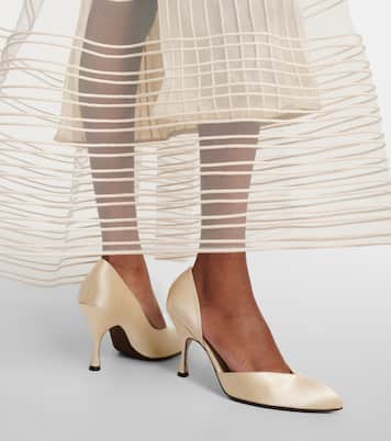 Not Half Bad embellished satin pumps | Herbert Levine