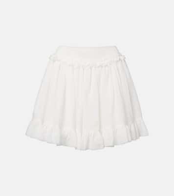 Ruffled poplin miniskirt | Balmain