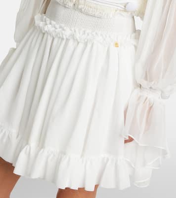 Ruffled poplin miniskirt | Balmain