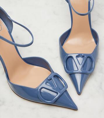 D'Orsay VLogo patent leather pumps | Valentino Garavani