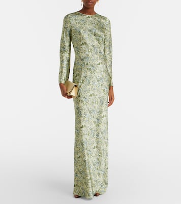 Gemma printed silk-blend maxi dress | Veronica Beard