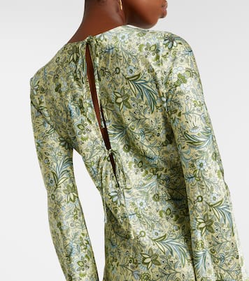 Gemma printed silk-blend maxi dress | Veronica Beard