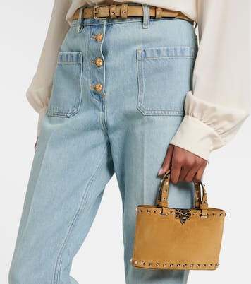 Rockstud Mini suede tote bag | Valentino Garavani
