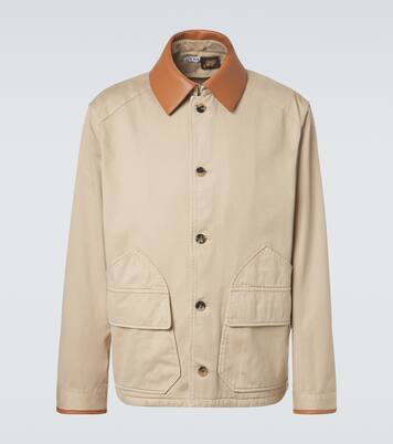 Paula's Ibiza Jacke aus Baumwolle mit Leder | Loewe
