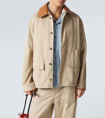 Paula's Ibiza Jacke aus Baumwolle mit Leder | Loewe