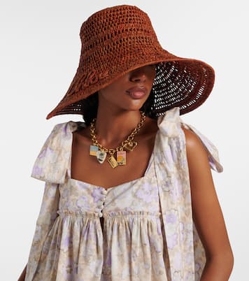Sombrero de rafia con logo | Chloé