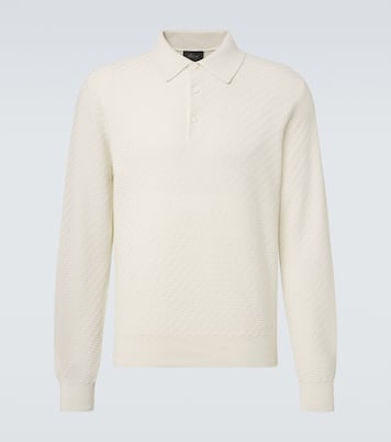 Cotton, silk, and cashmere polo sweater | Brioni