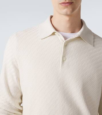 Cotton, silk, and cashmere polo sweater | Brioni