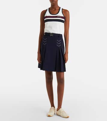 Belted pleated miniskirt | Tory Burch
