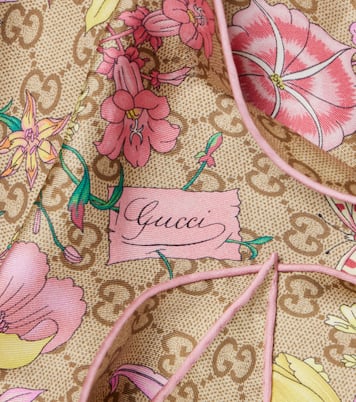 Pañuelo de seda floral con GG | Gucci