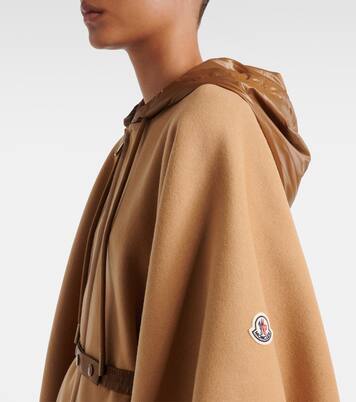 Belted wool-blend cape | Moncler