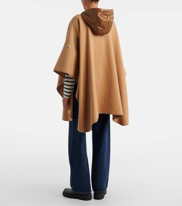 Belted wool-blend cape | Moncler