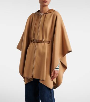 Belted wool-blend cape | Moncler