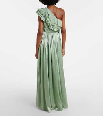 Avalina one-shoulder ruffled silk maxi dress | Ulla Johnson
