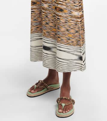 Sandalen mit Häkelstrick | Missoni