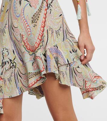 Robe asymétrique imprimée en soie | Etro