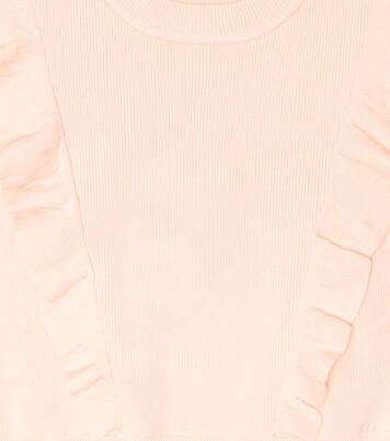 Cable-knit cotton and wool sweater | Chloé Kids