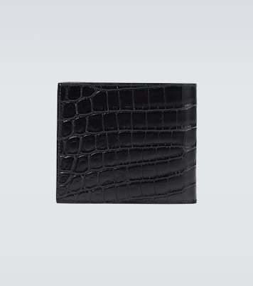 محفظة ثنائية الطي بنقشة جلد التمساح East/West | Saint Laurent