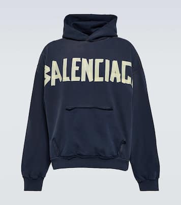 Sweat-shirt à capuche Tape en coton | Balenciaga