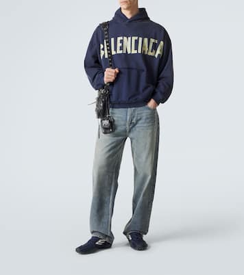 Sweat-shirt à capuche Tape en coton | Balenciaga