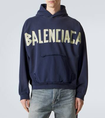 Sweat-shirt à capuche Tape en coton | Balenciaga