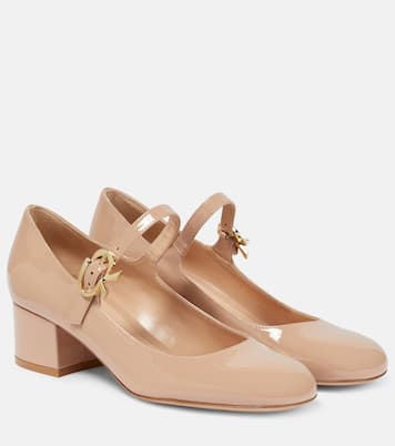 Escarpins Mary Ribbon en cuir verni | Gianvito Rossi