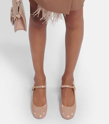 Escarpins Mary Ribbon en cuir verni | Gianvito Rossi