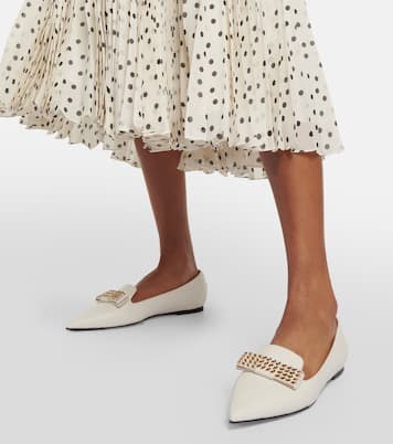 Gala embellished leather ballet flats | Jimmy Choo
