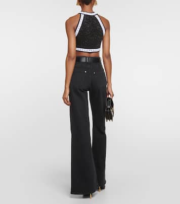 Cropped-Top aus einem Wollgemisch | Balmain