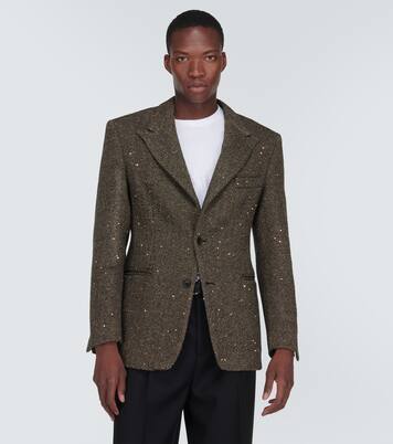 Herringbone wool-blend jacket  | Winnie New York