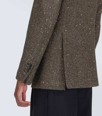 Herringbone wool-blend jacket  | Winnie New York