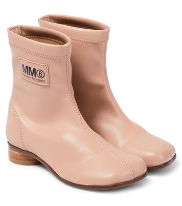 Logo leather boots | MM6 Maison Margiela Kids