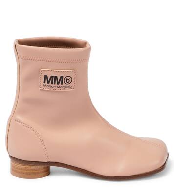 Logo leather boots | MM6 Maison Margiela Kids