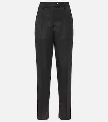 Pantalon tapered en laine mélangée | Prada