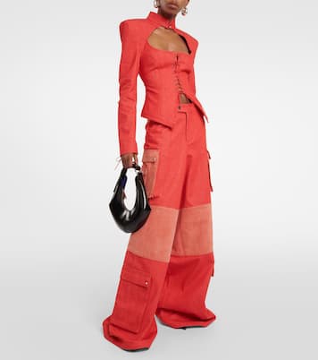 Weite High-Rise-Hose aus Baumwolle | Didu