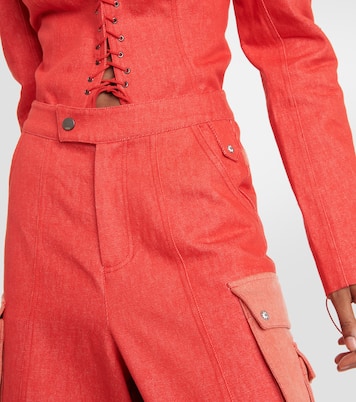 Weite High-Rise-Hose aus Baumwolle | Didu